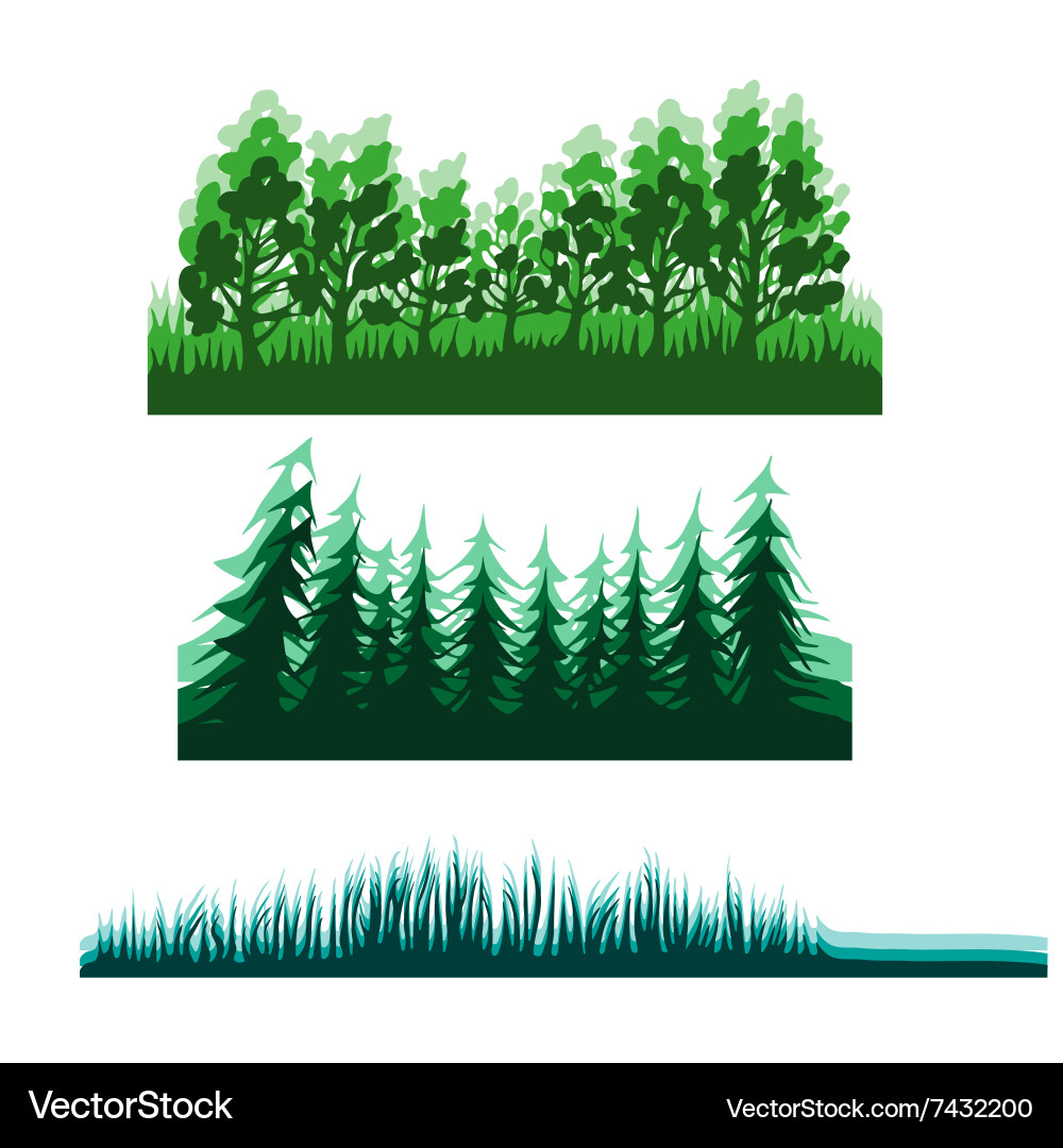 Flat forest background Vector Image