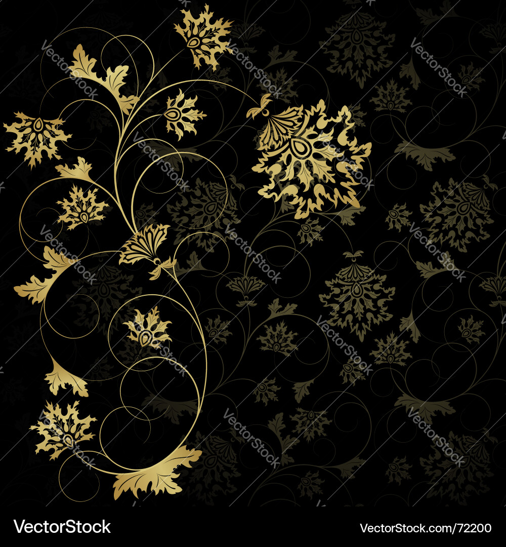 Gold flower vector image