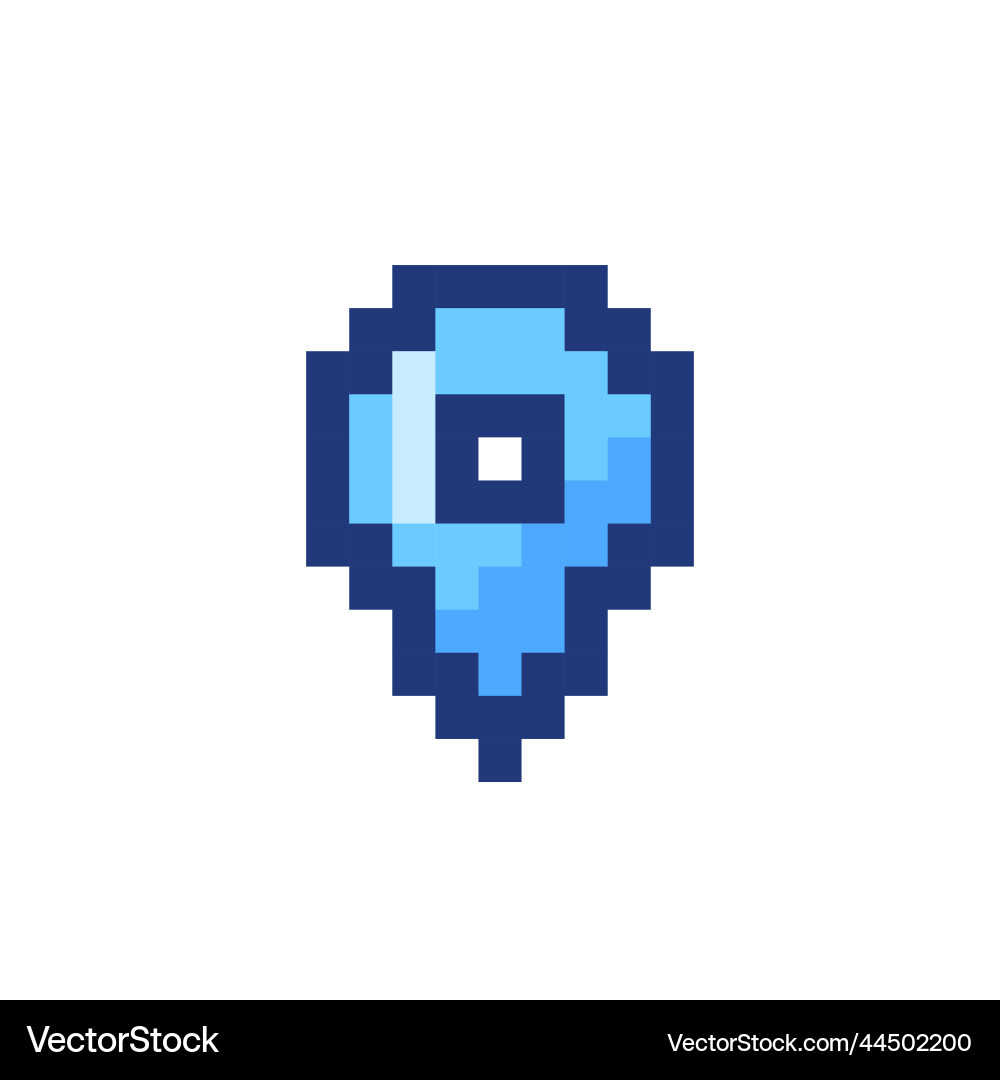 Location pin pixelated rgb color ui icon Location pin pixelated rgb color ui icon vector image