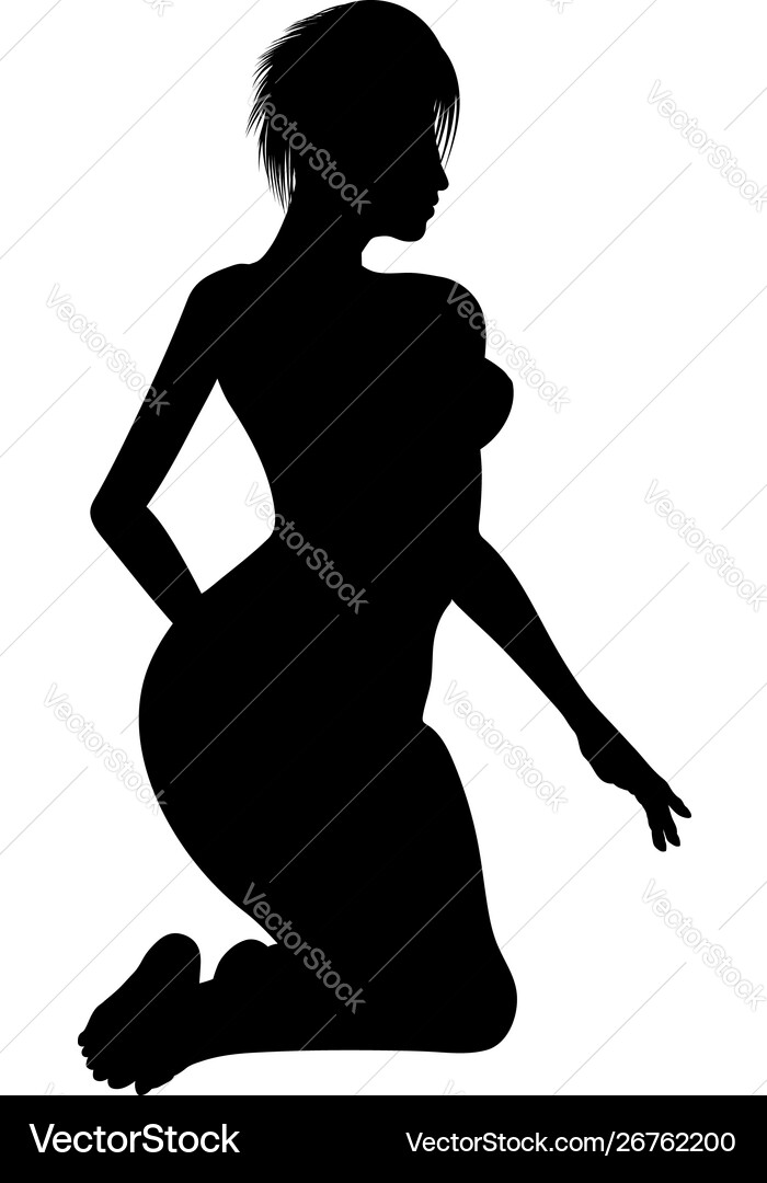 Nackt sexy Mädchen silhouette Nackt sexy Mädchen silhouette vektorbild