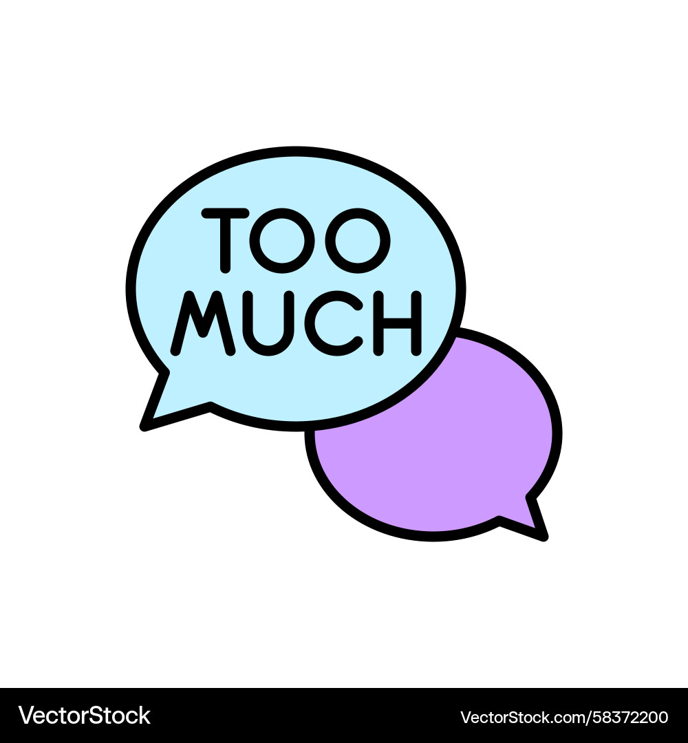 Overload Text Bubble Communication Vector Image
