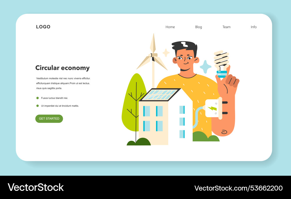 Resource efficiency web banner or landing page Resource efficiency web banner or landing page vector image
