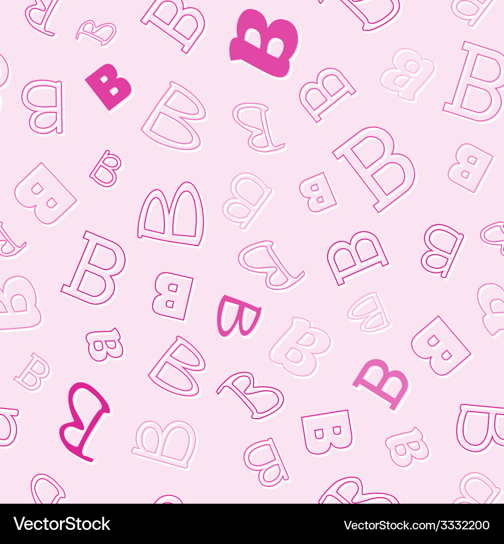 Seamless pattern with character b Vector Image