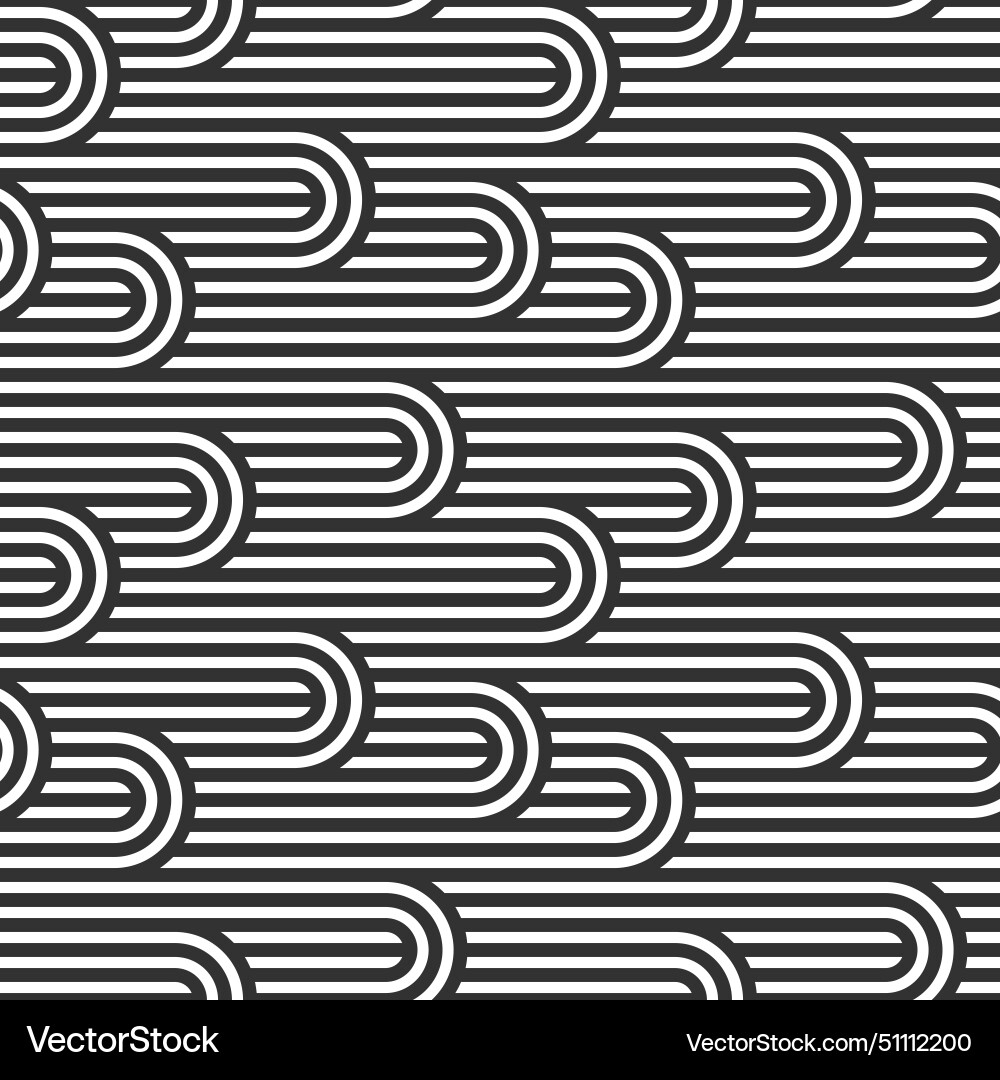Seamless pattern with twisted lines linear tiling Vector Image