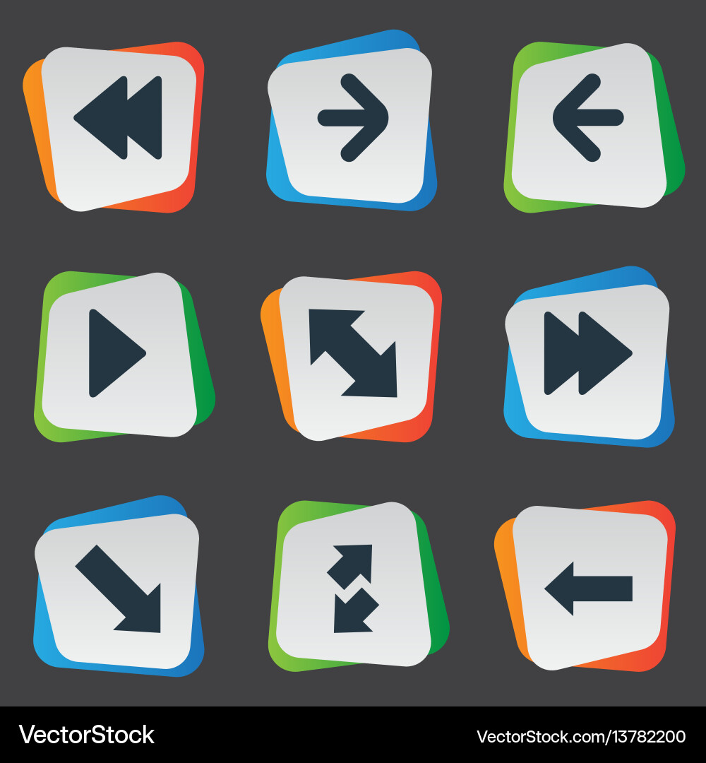 Set einfacher Zeigersymbole Set einfacher Zeigersymbole vektorbild