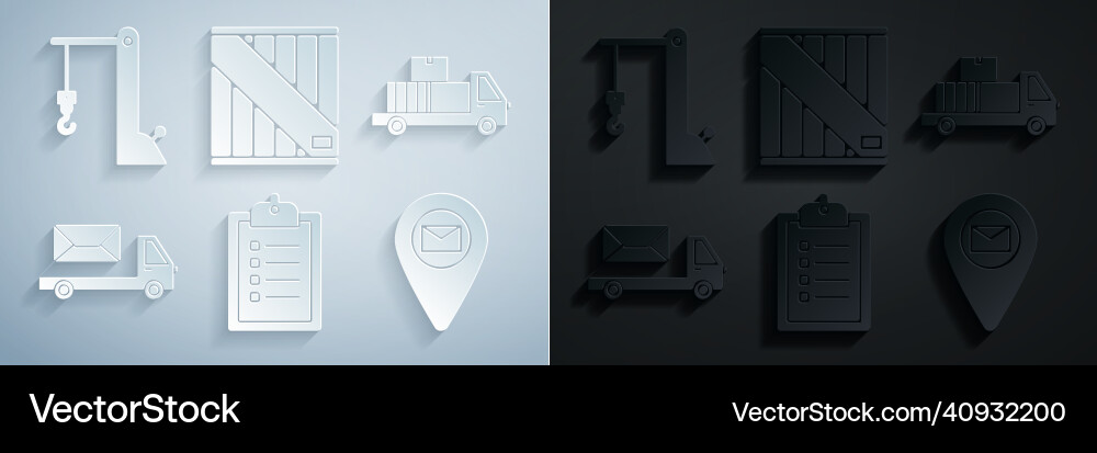 Set verification of delivery list clipboard Set verification of delivery list clipboard Vector Image