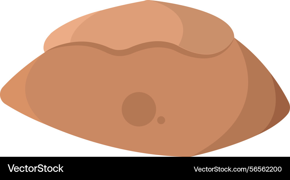 Simple rustic bread roll Vector Image