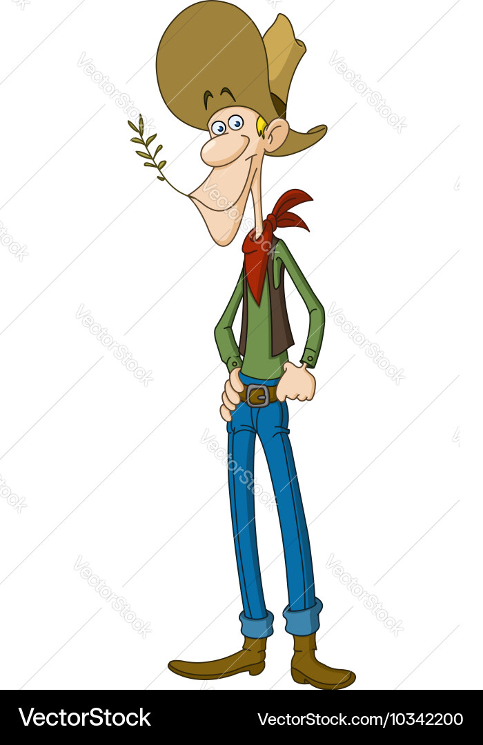 Smiling Cowboy Rancher vector image