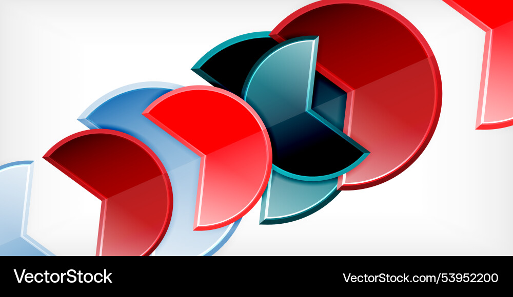Trendy round shapes with triangular angle design Vector Image