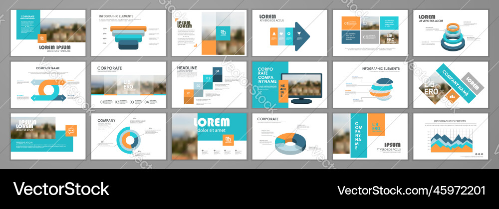 Abstract business brochure set Abstract business brochure set vector image