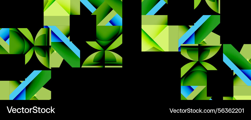 Abstract geometric shapes overlap creating Vector Image