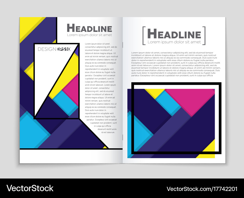Abstract layout background set for art Vector Image