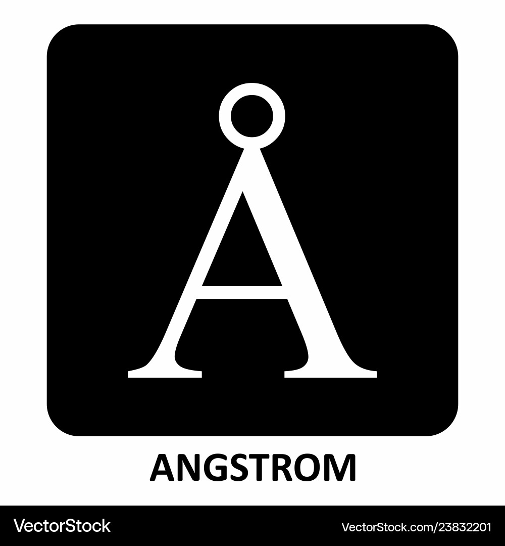 Angstrom symbol Angstrom symbol vector image