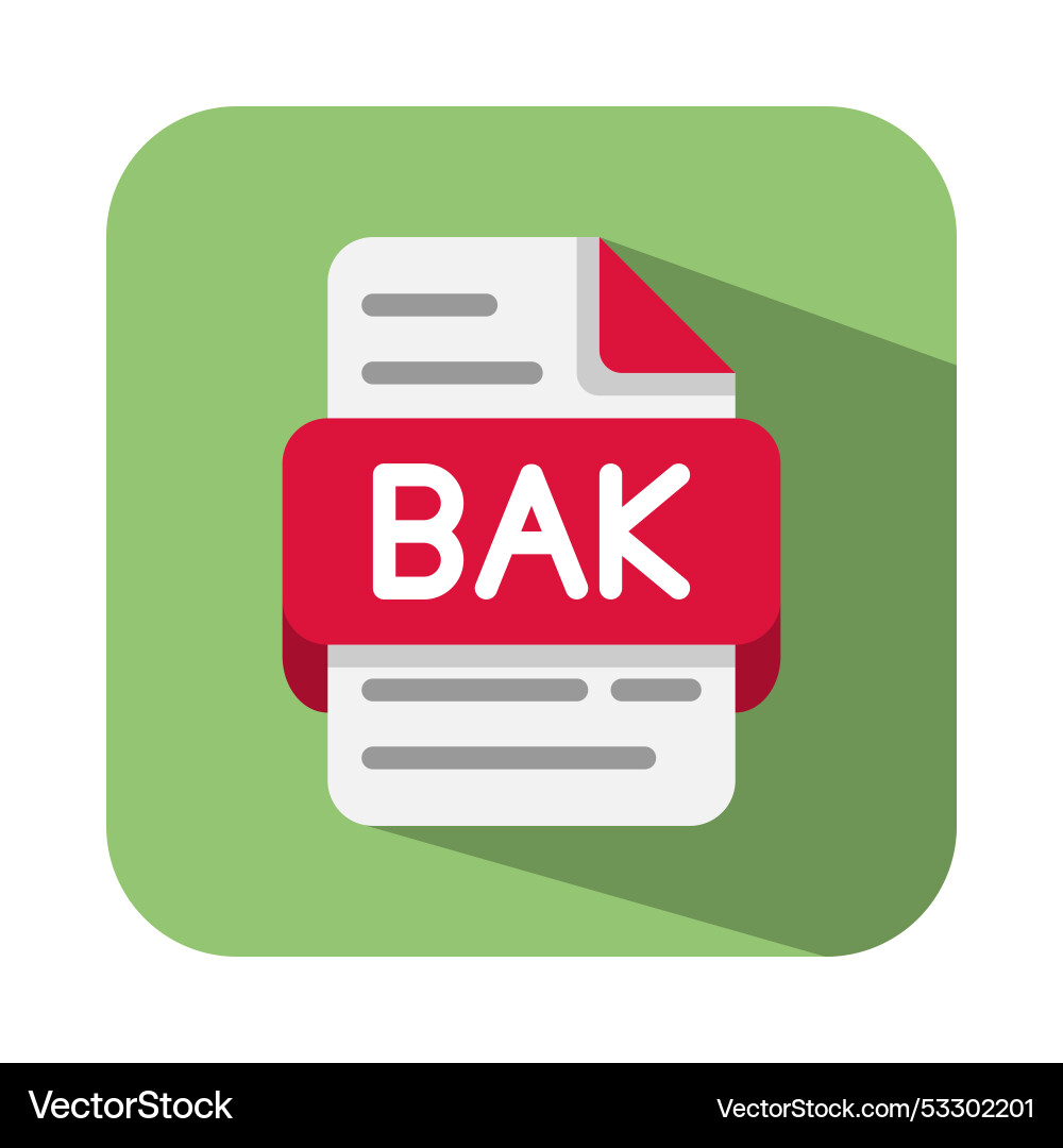 Bak document database flat icons perfect for apps Bak document database flat icons perfect for apps vector image