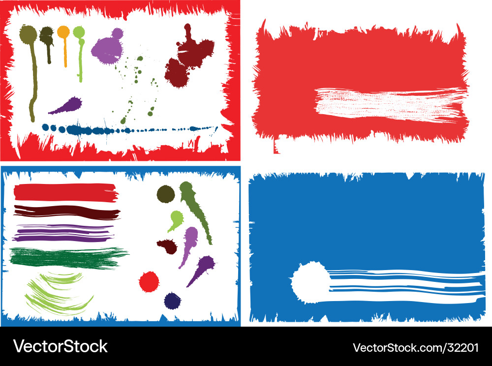 Collection of ink design elements Vector Image