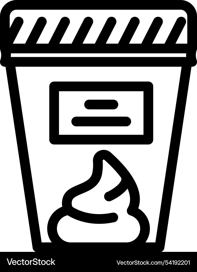 Infested stool sample line icon Infested stool sample line icon vector image