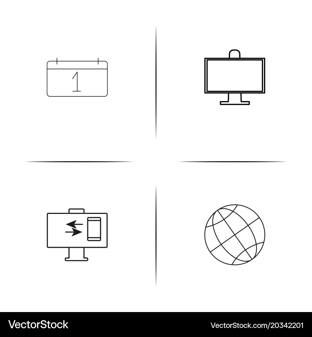 Internet technologies simple linear icon vector image