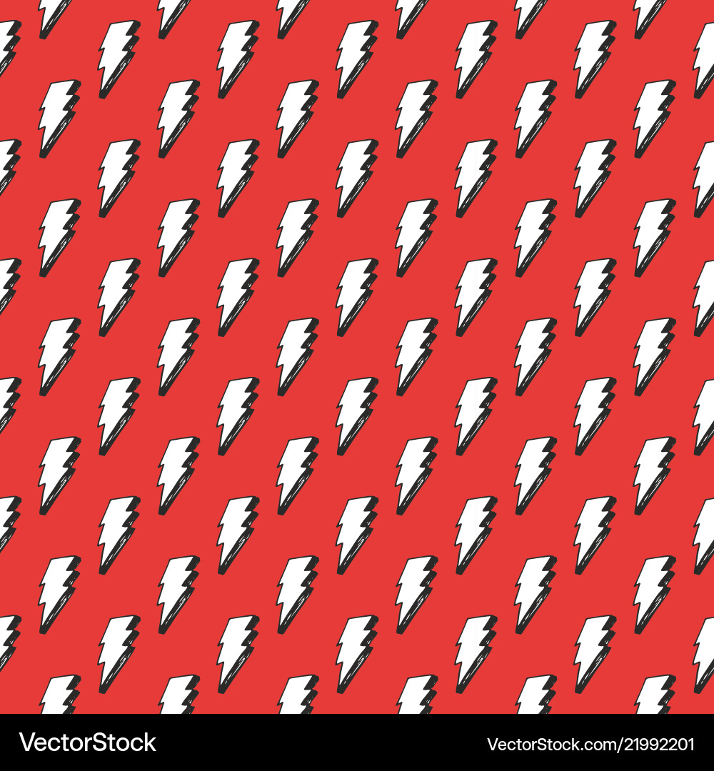 Lightning seamless pattern hand drawn sketched Lightning seamless pattern hand drawn sketched vector image