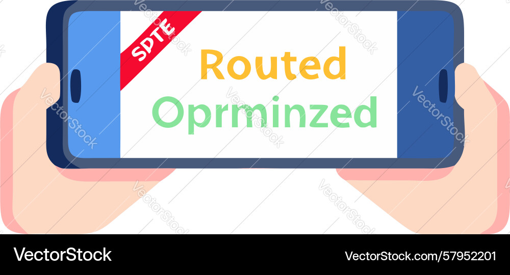 Mobile Navigation Route Status Vector Image