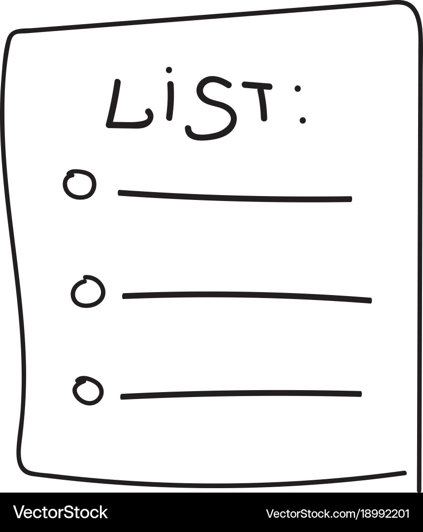 Outline check to do list bullet vector image