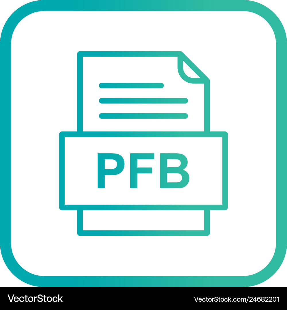 Pfb file document icon vector image