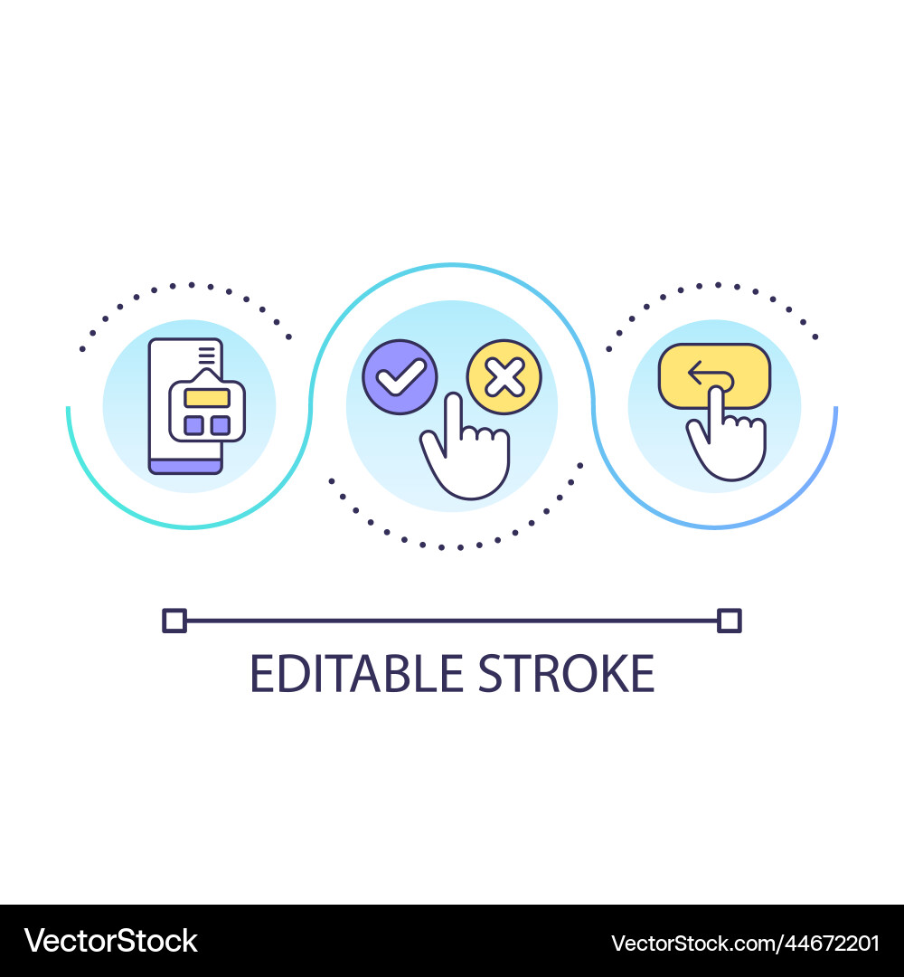 Place user in control loop concept icon Place user in control loop concept icon Vector Image