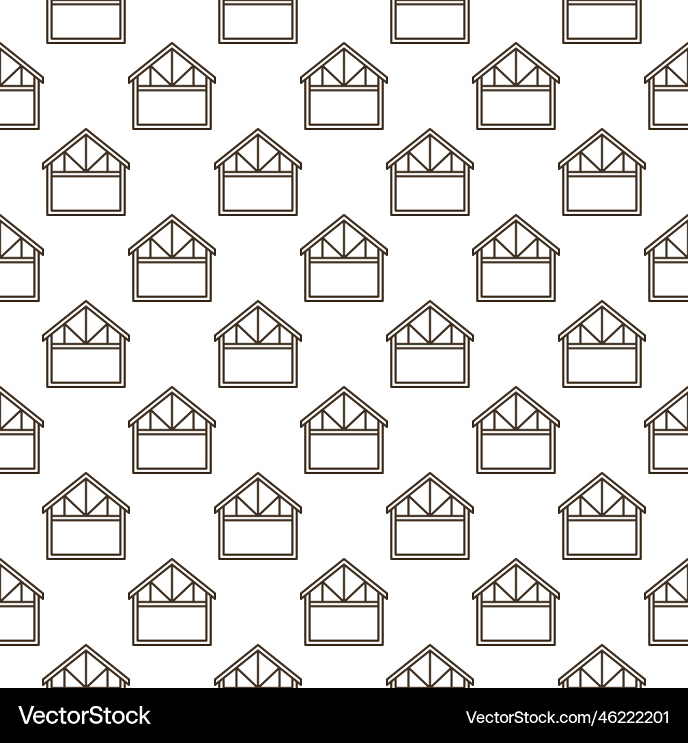 Roof truss system concept line seamless pattern Roof truss system concept line seamless pattern vector image