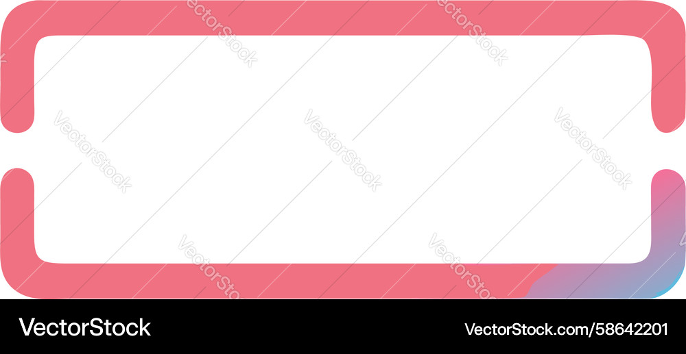 Rounded Frame with Inner Lines Vector Image