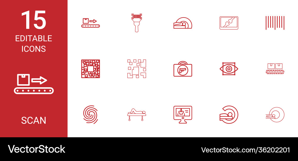 Scan icons vector image