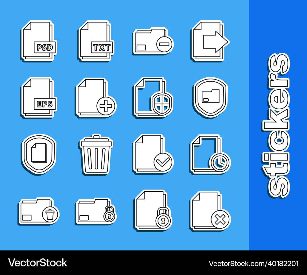 Set line delete file document with clock Set line delete file document with clock vector image