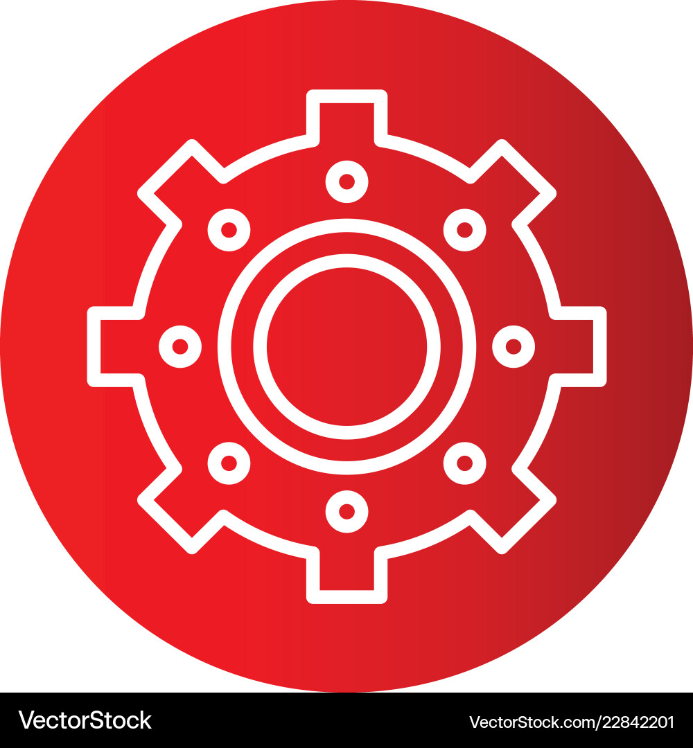 Setting icon in creative design with elements Vector Image