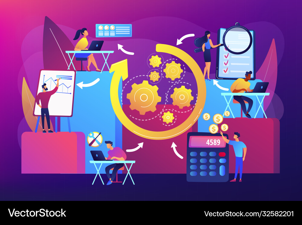 Workflow processes Workflow processes vector image