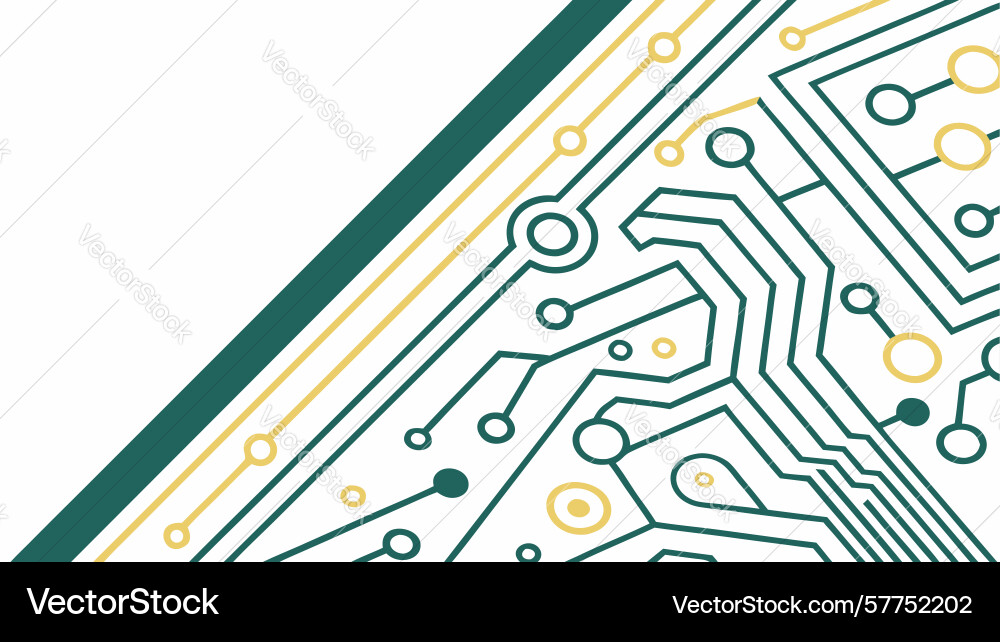 Abstract circuit board pattern with diagonal vector image
