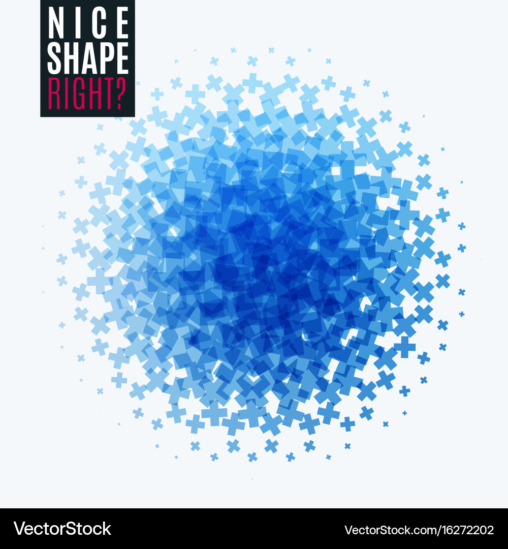 Abstract design elements with cross vector image