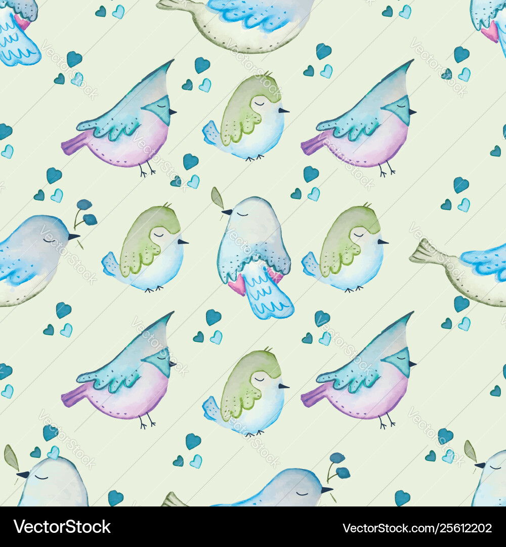 Birds seamless repeat print pattern tile Birds seamless repeat print pattern tile Vector Image