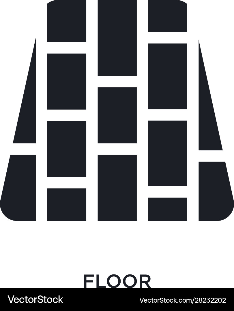 Black floor isolated icon simple element from Black floor isolated icon simple element from vector image