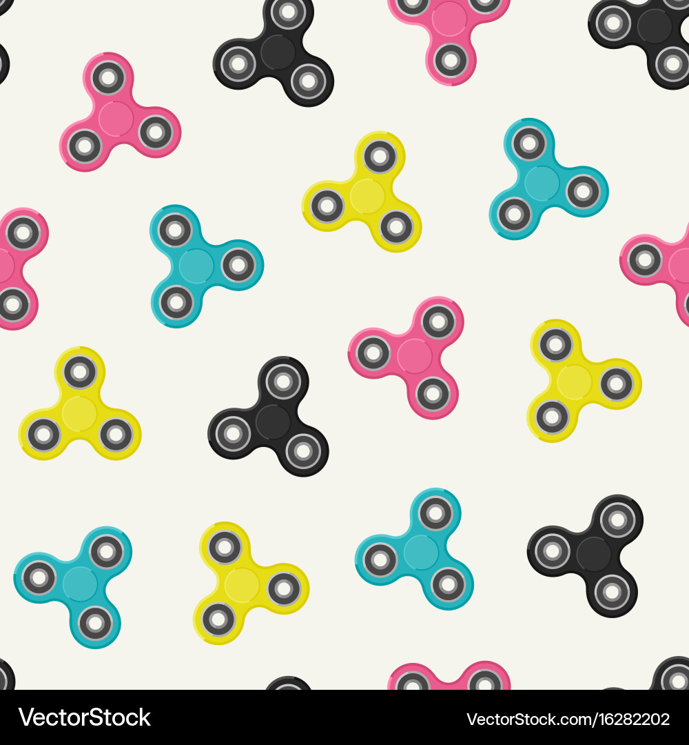 Colorful Fidget Spinners Pattern vector image