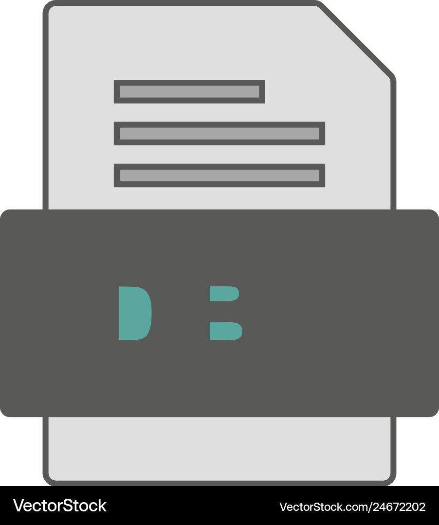 Dbf file document icon Vector Image