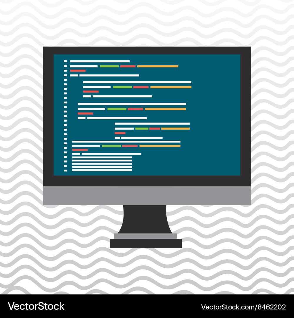 Design der Computerprogrammierung vektorbild