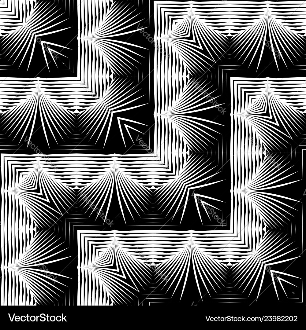 Design seamless monochrome zigzag pattern vector image