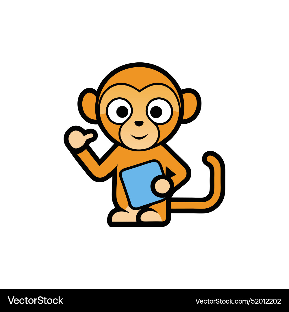 Finger monkey learns icon Vector Image