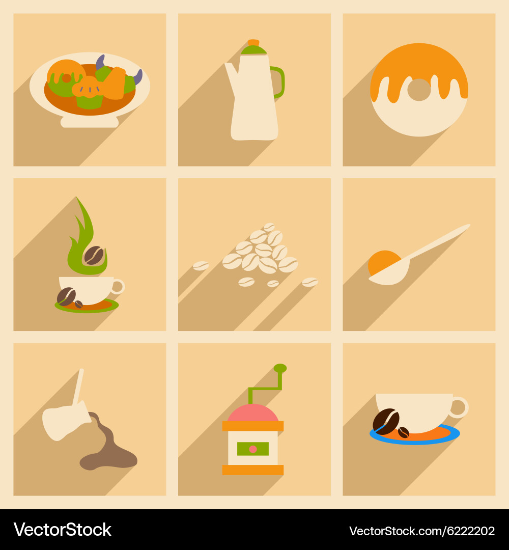 Flat with shadow concept and mobile application vector image