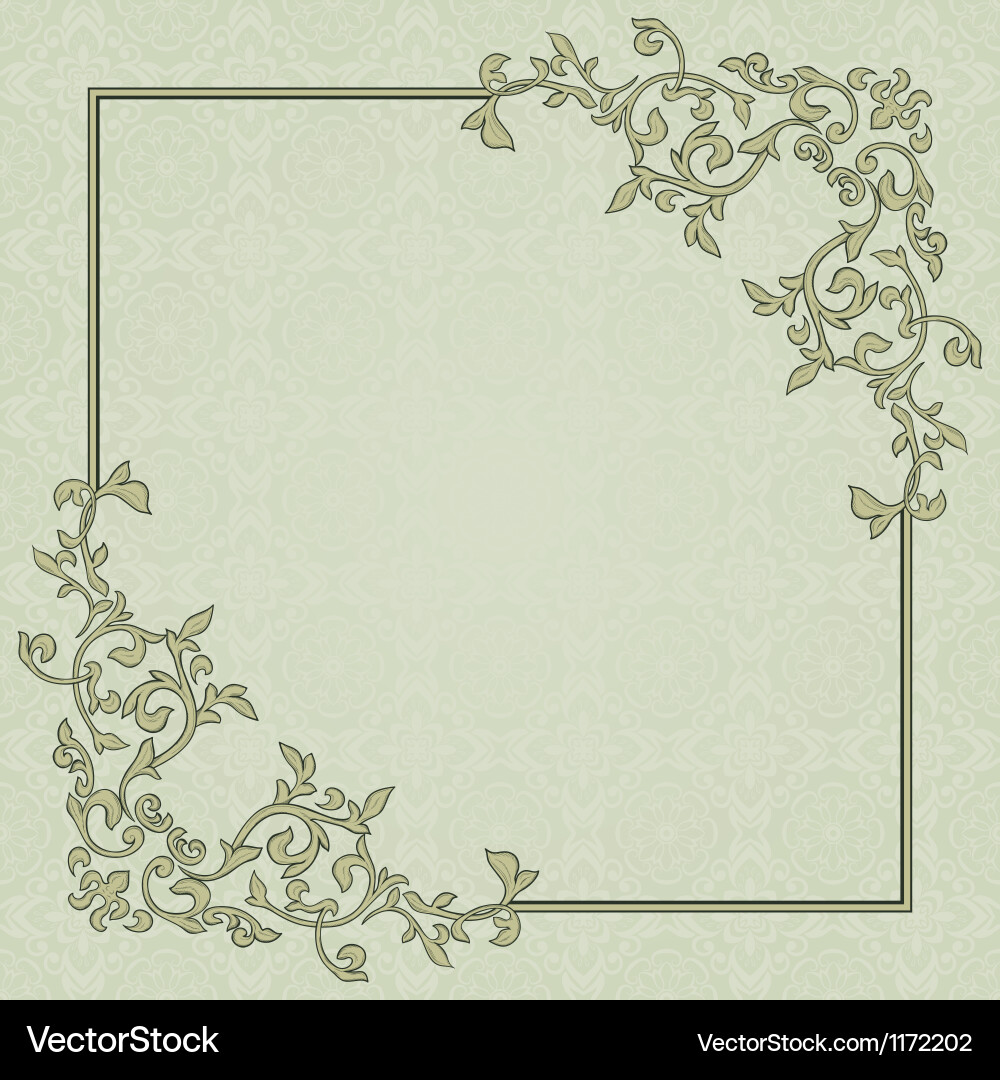 Floral Frame Border Royalty Free Vector Image - VectorStock