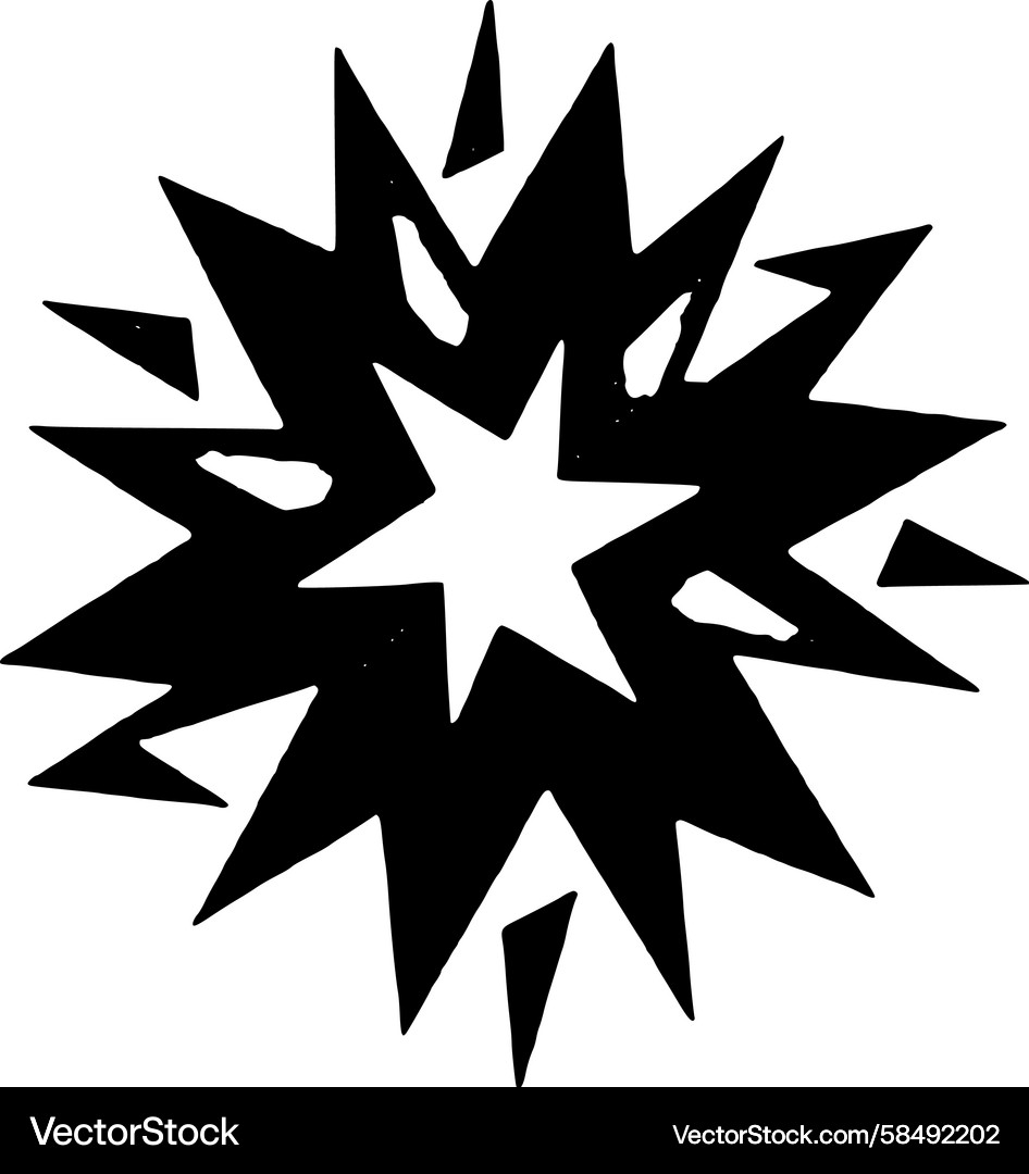 Fragmented Starburst Pattern Vector Image