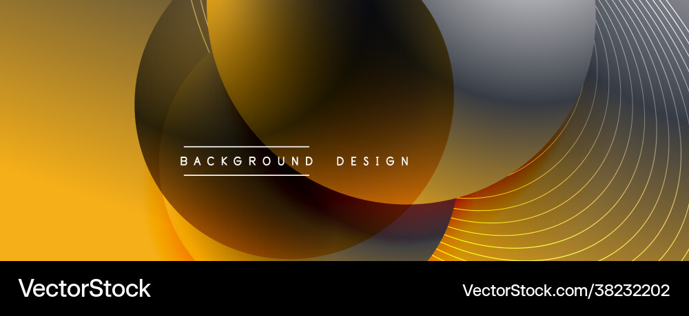 Gradient circles with shadows techno Gradient circles with shadows techno vector image