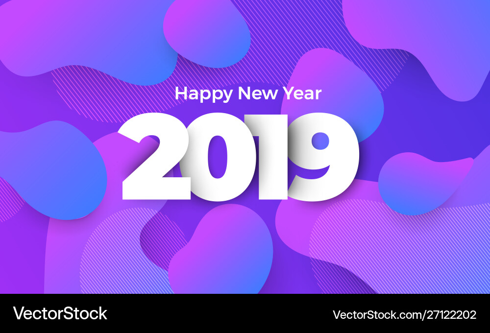 Happy new year 2019 Happy new year 2019 vector image