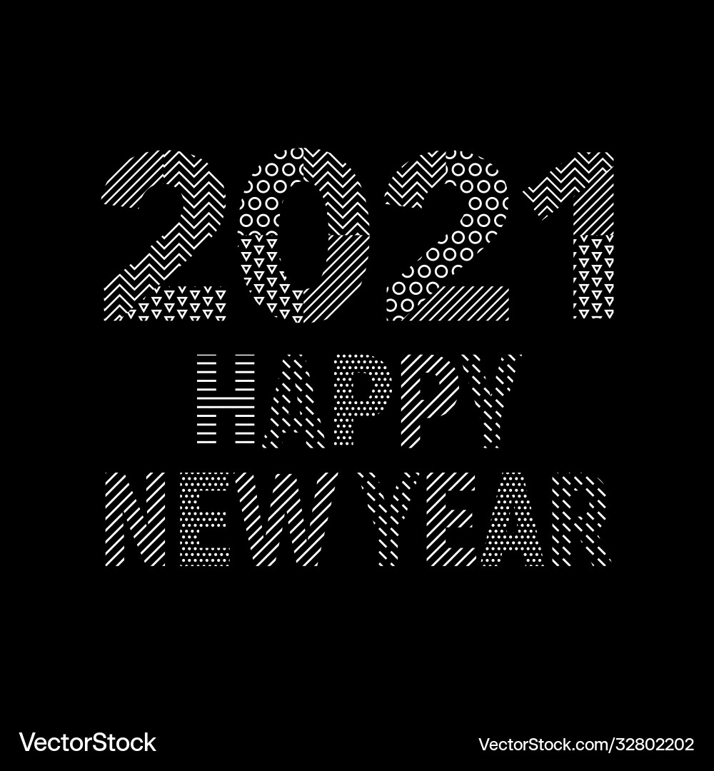 Happy new year 2021 and merry christmas Happy new year 2021 and merry christmas Vector Image