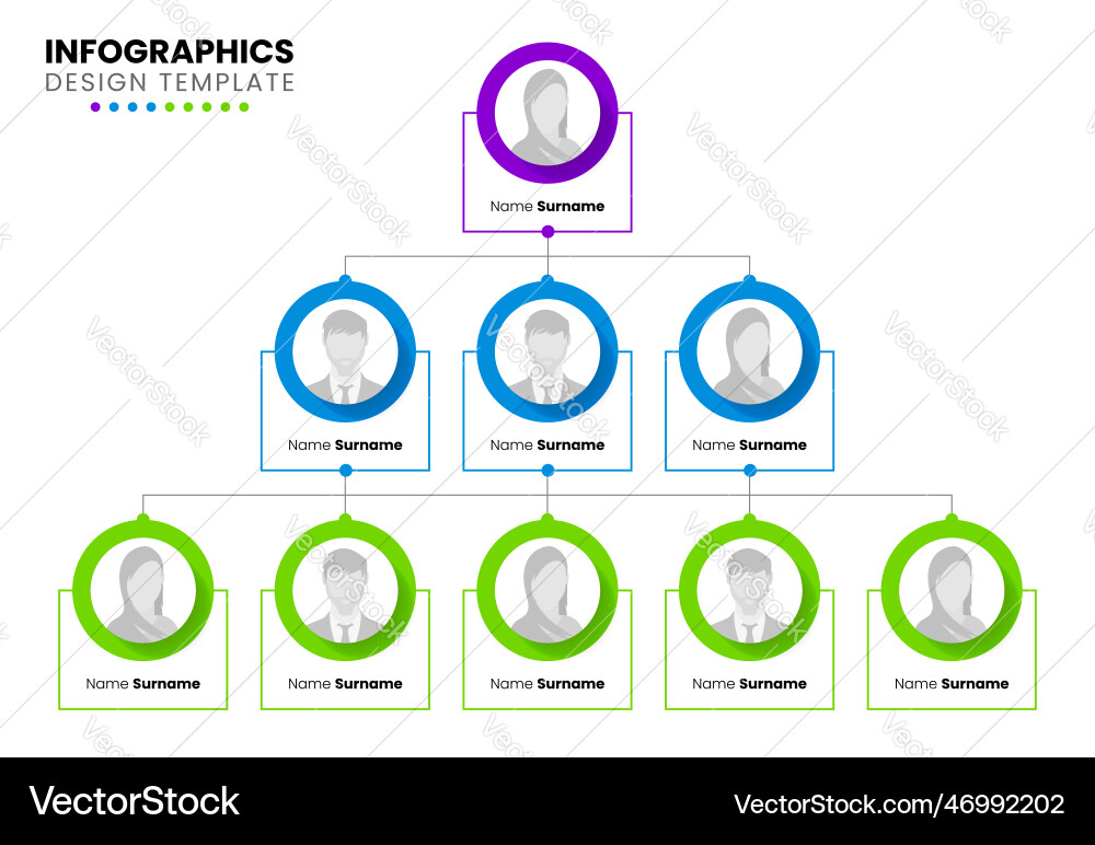 Infographic design template organization chart – Royalty-Free Vector ...