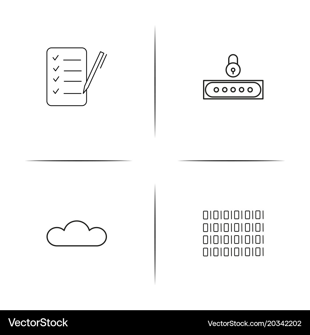 Internet technologies simple linear icon vector image