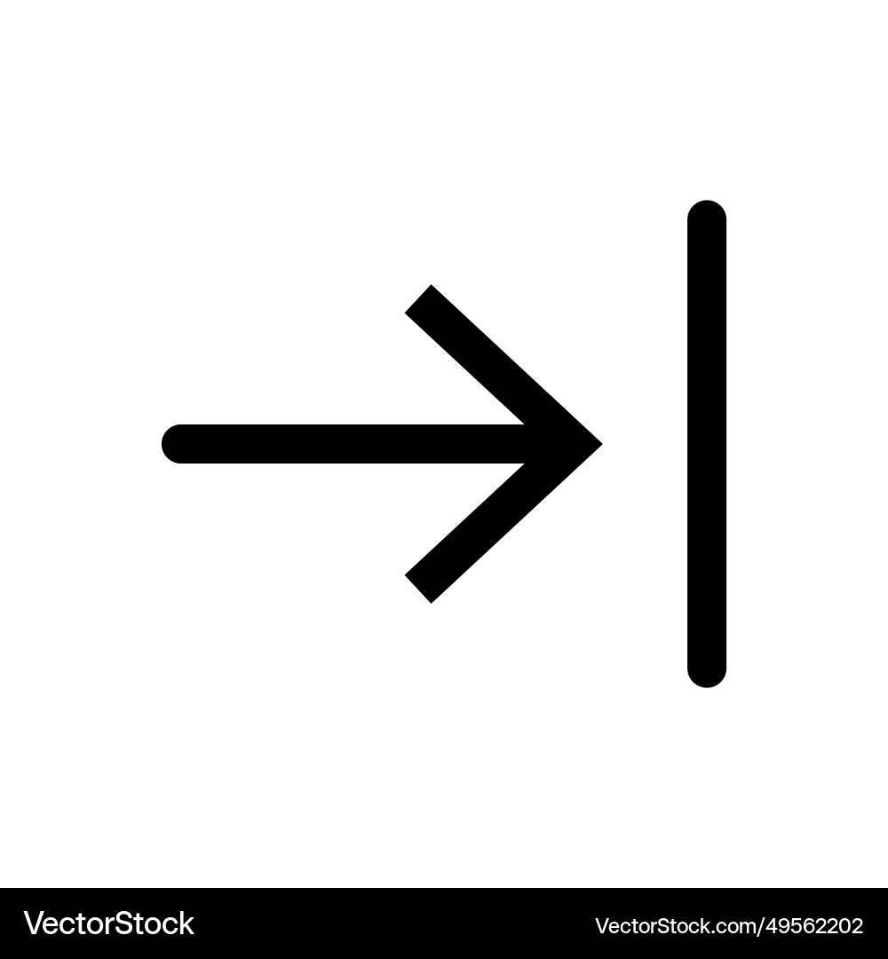 Line icon direction arrow to point navigation Line icon direction arrow to point navigation vector image